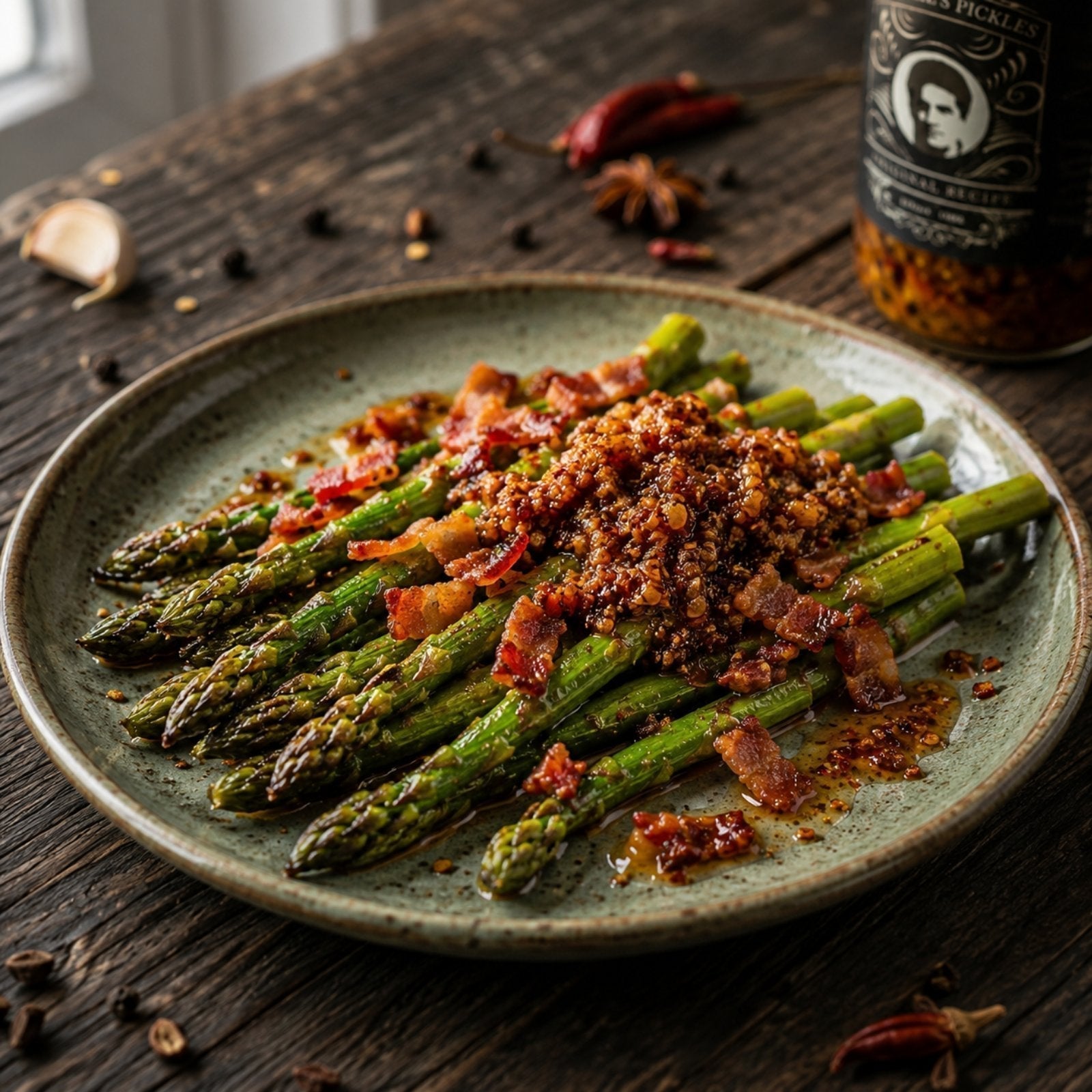 Fried Spicy Asparagus